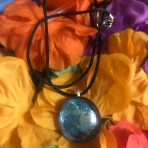 Exclusive Unique Rare Handmade Glass Necklace, Jewerly